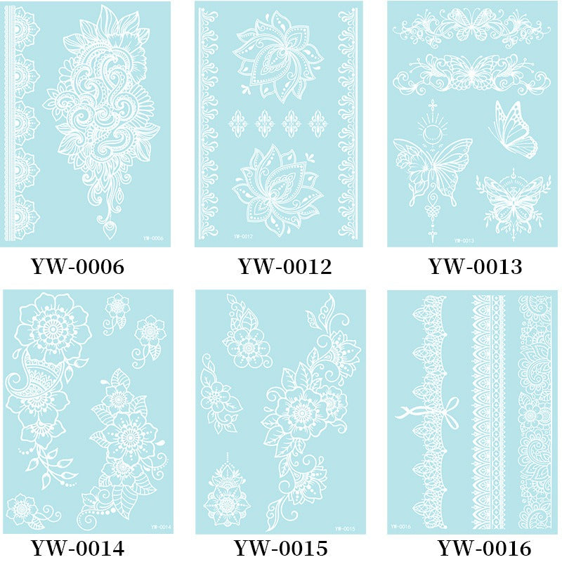 Set of six decorative stencils with floral and butterfly designs on a light blue background.